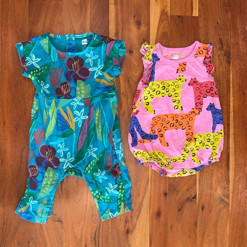 Tea‎ Collections rompers size 3-6 months